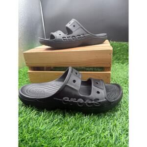 Crocs-Black-Slide Sandals- Size 6M/8W